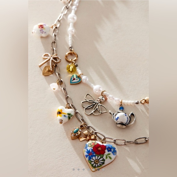 Free People Maxamillion Charm Necklace - Coquette Candy - Picture 2 of 8
